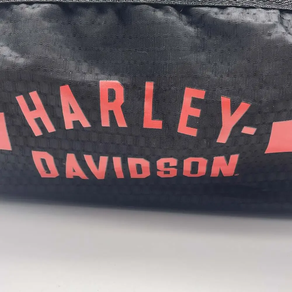 Harley-Davidson Black & Red Sport Stripe Duffel Gym Travel Bag